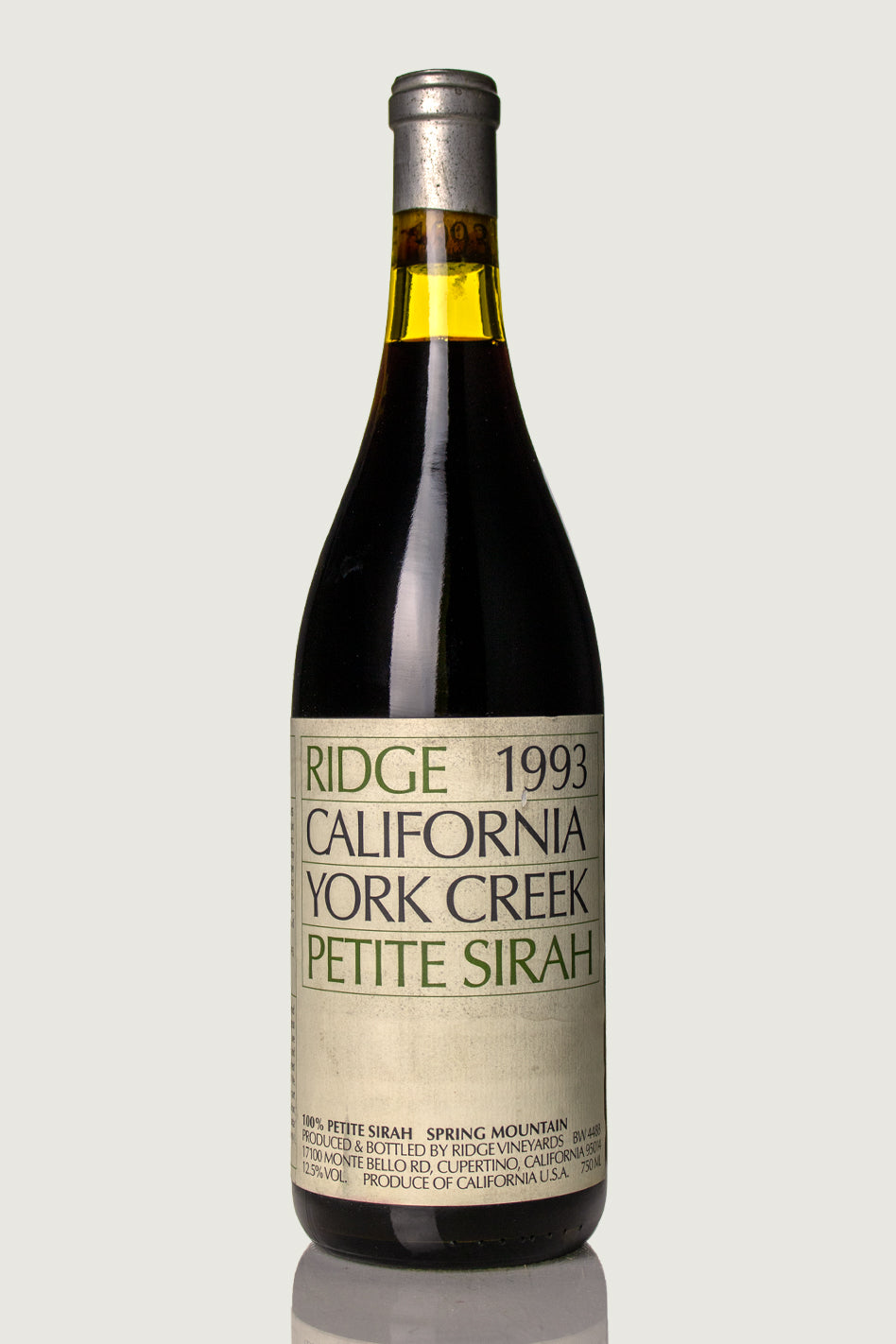 Ridge Petit Syrah 'York Creek' 1993